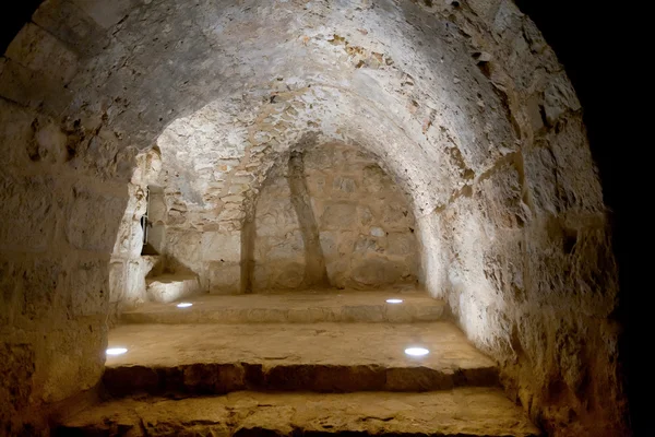 Sala interna nel castello medievale di Ajlun, Giordania — Foto Stock