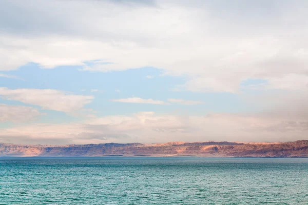 Alba sulla costa del Mar Morto — Foto Stock
