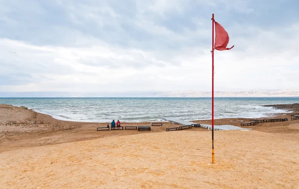 Wybrzeże piasek plaża morze martwe — Zdjęcie stockowe