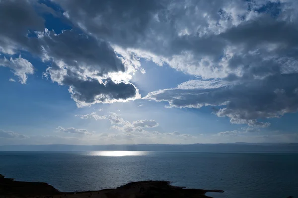 Закат на Мертвом море — стоковое фото