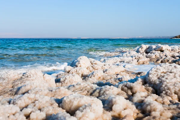 Litoral cristalino do Mar Morto — Fotografia de Stock
