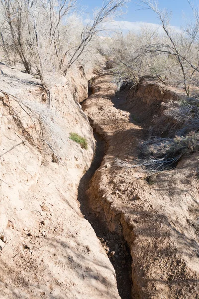 Oude droge rivierbedding van de Jordaan — Stockfoto
