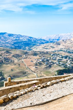 Kerak'a Kalesi: dağ Vadisi üzerinde göster