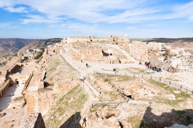 Upper court of ancient castle Kerak, Jordan clipart