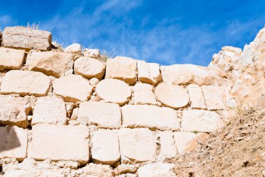 tuğla iç duvar antik Kerak'a Kalesi, jordan stone.