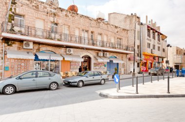 Street in town Madaba, Jordan clipart