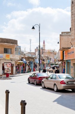 Touristic area in town Madaba, Jordan clipart