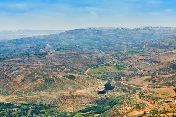 Vista do Monte Nebo na Jordânia — Fotografia de Stock