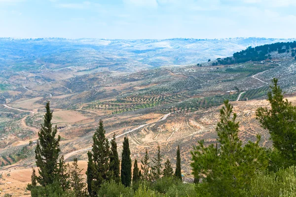 Utsikt från berget nebo i Jordanien — Stockfoto