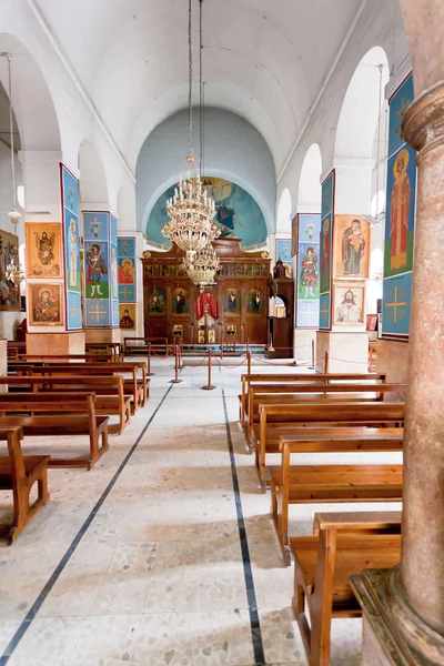 希腊的东正教教堂的内部 — 图库照片