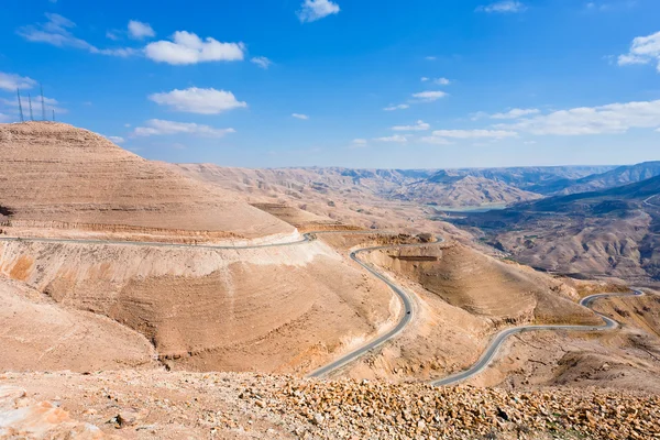 Mountain serpentine road, Jordan — Stock Photo, Image