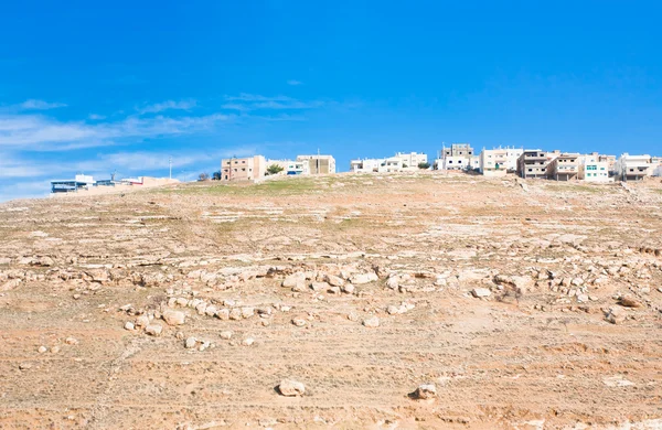 Kerak miasto na wzgórzu kamień, jordan — Zdjęcie stockowe