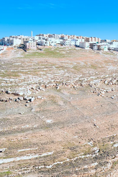 Městem kerak na kamenný vrch, Jordánsko — Stock fotografie