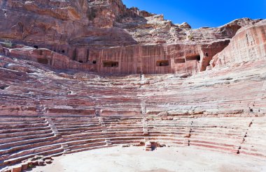 Ancient Nabatean Theater in Petra clipart