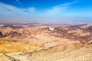 Petra yakınlarındaki Ürdün dağ manzarası