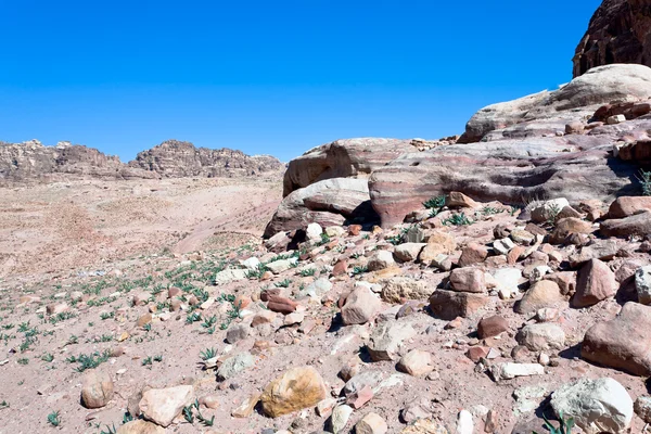 Kamenná poušť v horském údolí — Stock fotografie