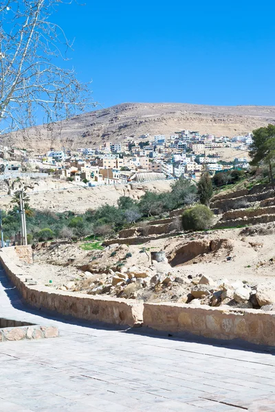 Uitzicht op de stad stad wadi musa van petra — Stockfoto