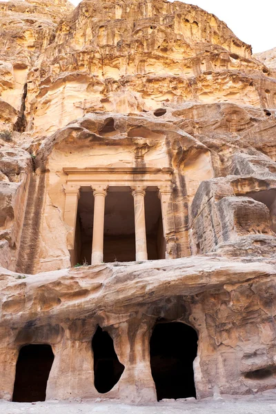 Antiguo Templo de Nabatea en Little Petra —  Fotos de Stock