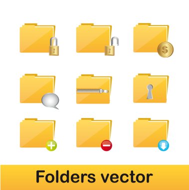 yellow folders clipart