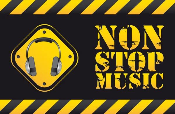 Non stop müzik — Stok Vektör