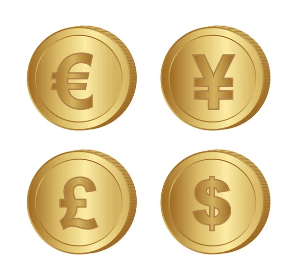 Vector monedas — Vector de stock