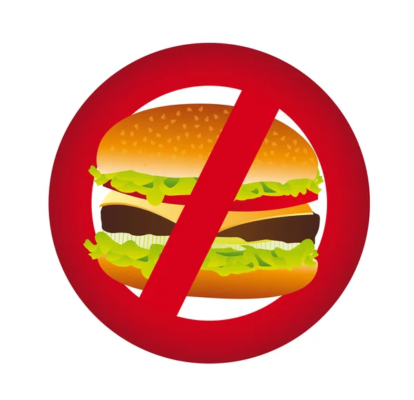 stock vector no hamburger