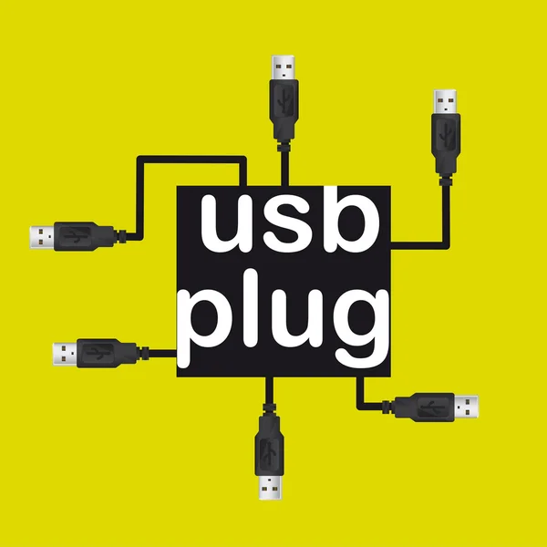 Usb plugs — Stock Vector