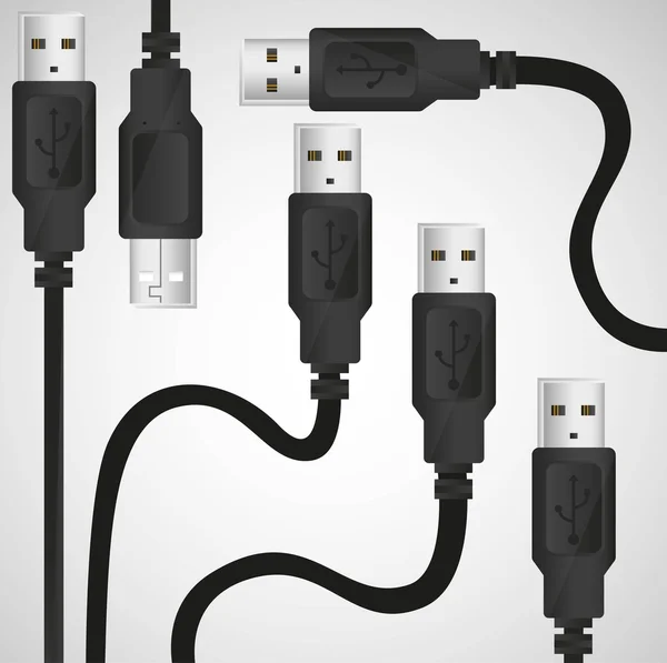 Фонд USB кабель — стоковый вектор