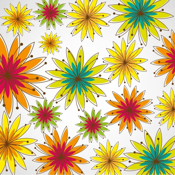 Färgglada blommönster — Stock vektor