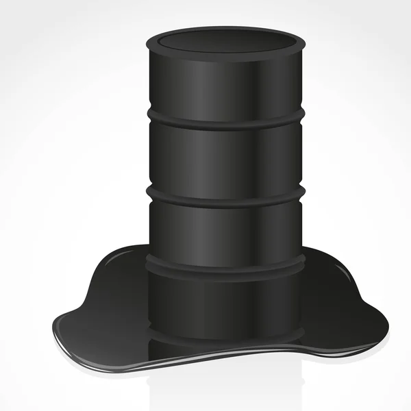 Petroleum spill and gallon — Stock Vector