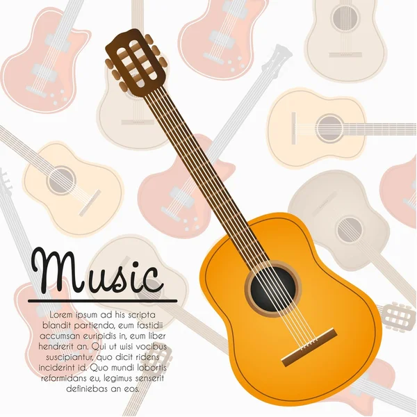 Acoustic guitar — Stock Vector