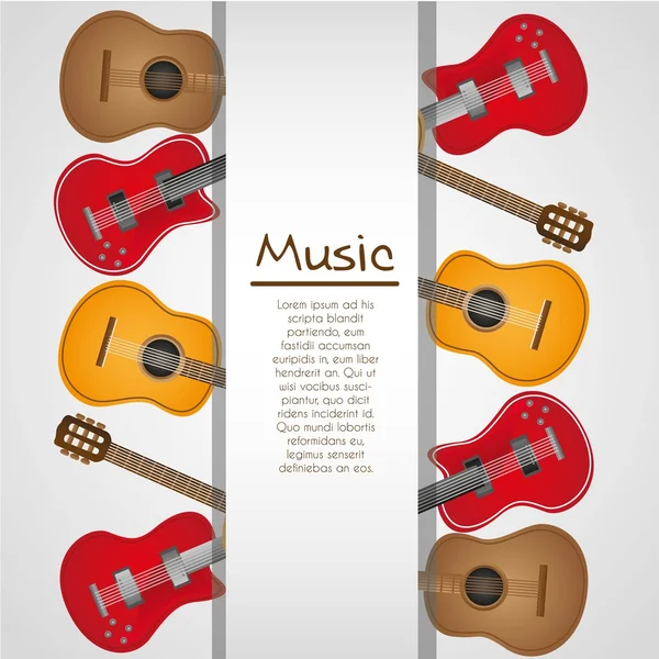 Background of guitars — Stock Vector