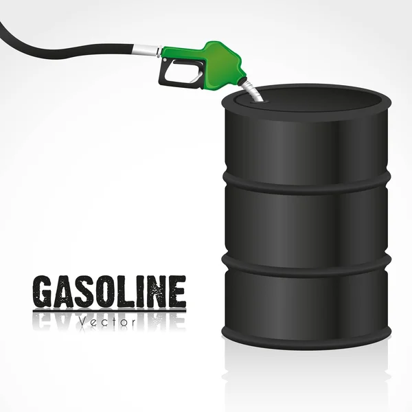 Gallon of fuel with gasoline dispenser — Stock Vector