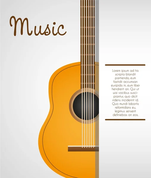 Acoustic guitar background — Stock Vector