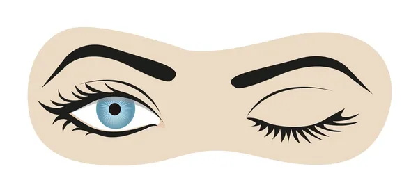 Подмигивающие глаза — стоковый вектор