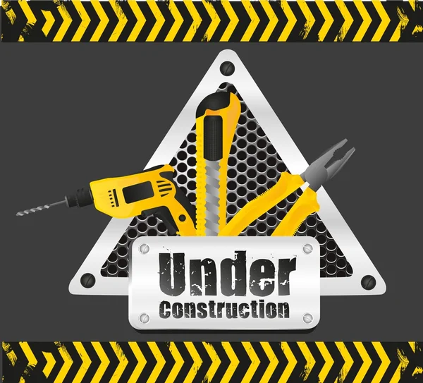 Under construction signal — Stock Vector
