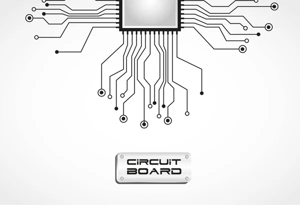 Carte de circuit imprimé cpu — Image vectorielle