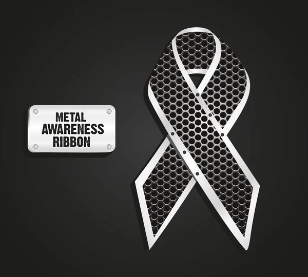 Cinta de conciencia de metal — Archivo Imágenes Vectoriales