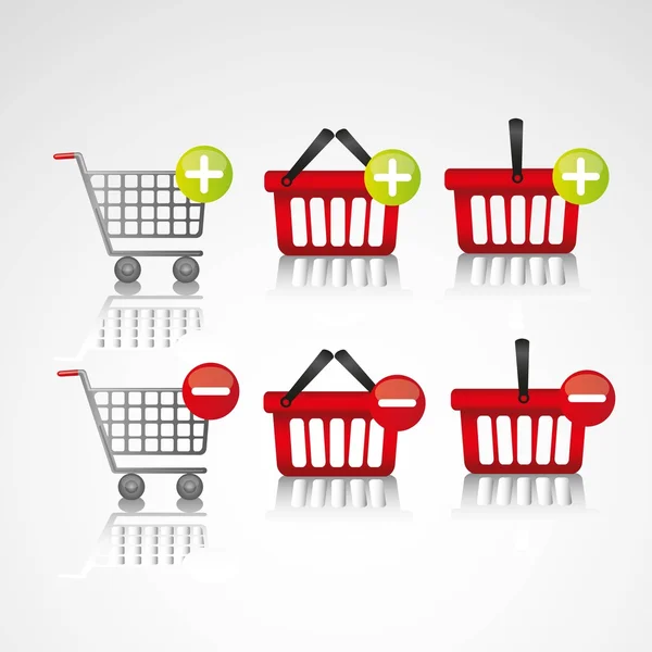 stock vector shopping icons