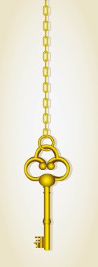 old golden key clipart