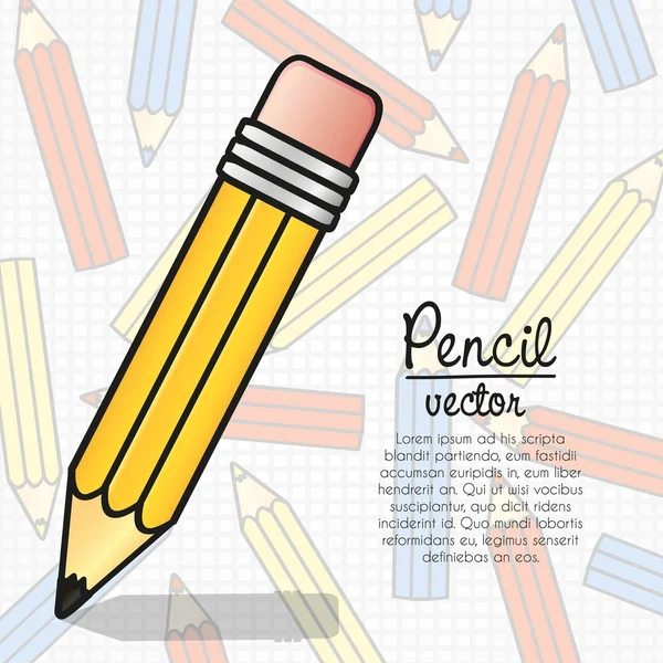 Fundo desenho animado lápis —  Vetores de Stock