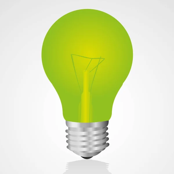 Zelené světlo žárovka — Stockový vektor