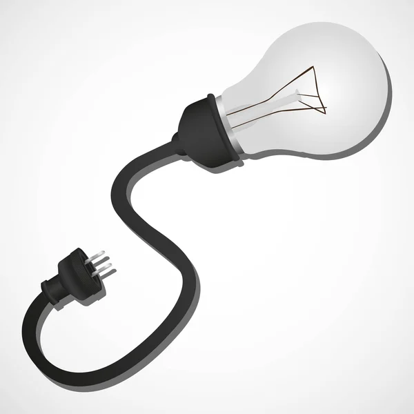 Lampa med kabel och kontakt — Stock vektor