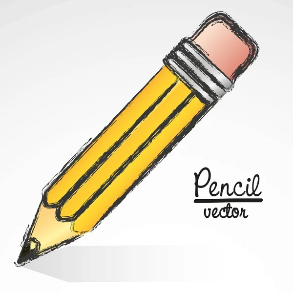 Карикатурный карандаш — стоковый вектор