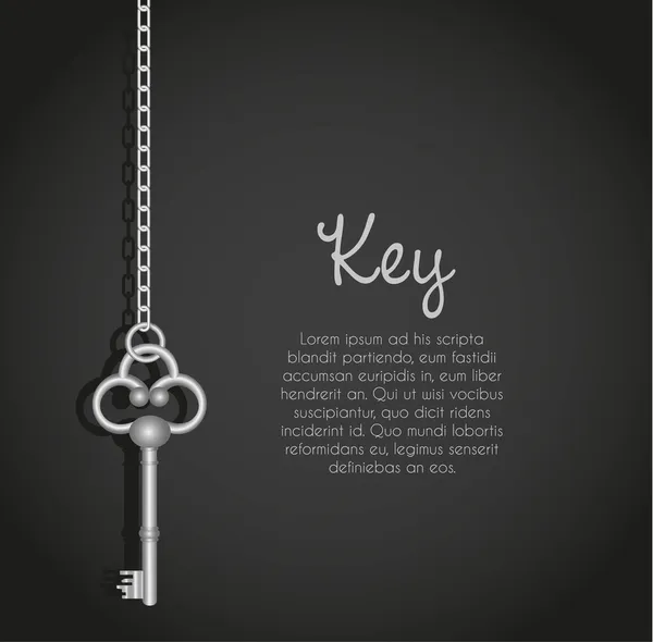 Régi kulcsok-val a lánc láncszem — Stock Vector