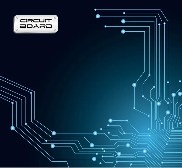Carte de circuit bleu — Image vectorielle
