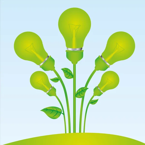 Planting of green bulb — Stock Vector