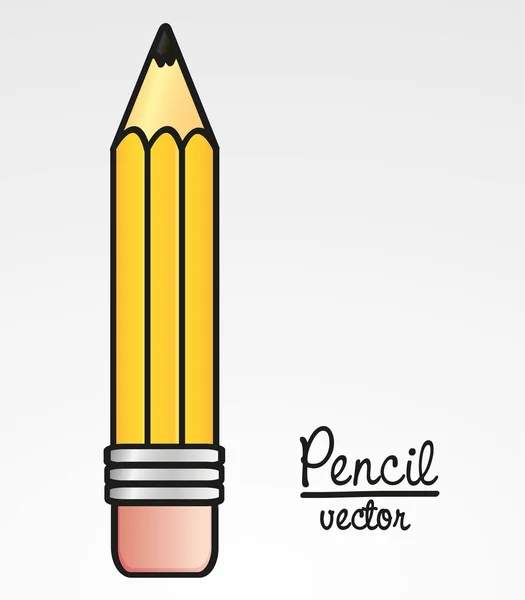 Delineated pencil — Stock Vector
