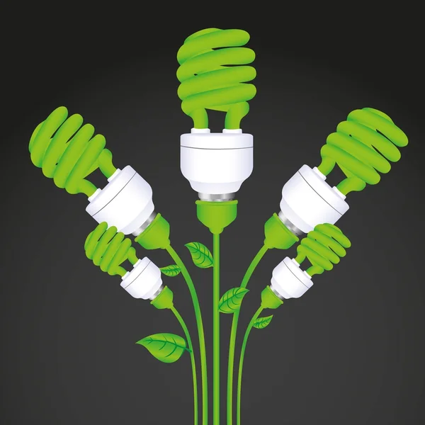 Plantering av ekologiska lampa — Stock vektor