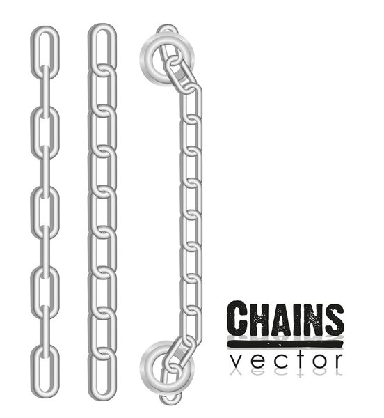 набор серебряных цепей звеньев
